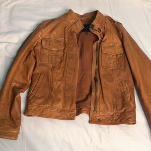Lucky Brand women’s small tan leather jacket